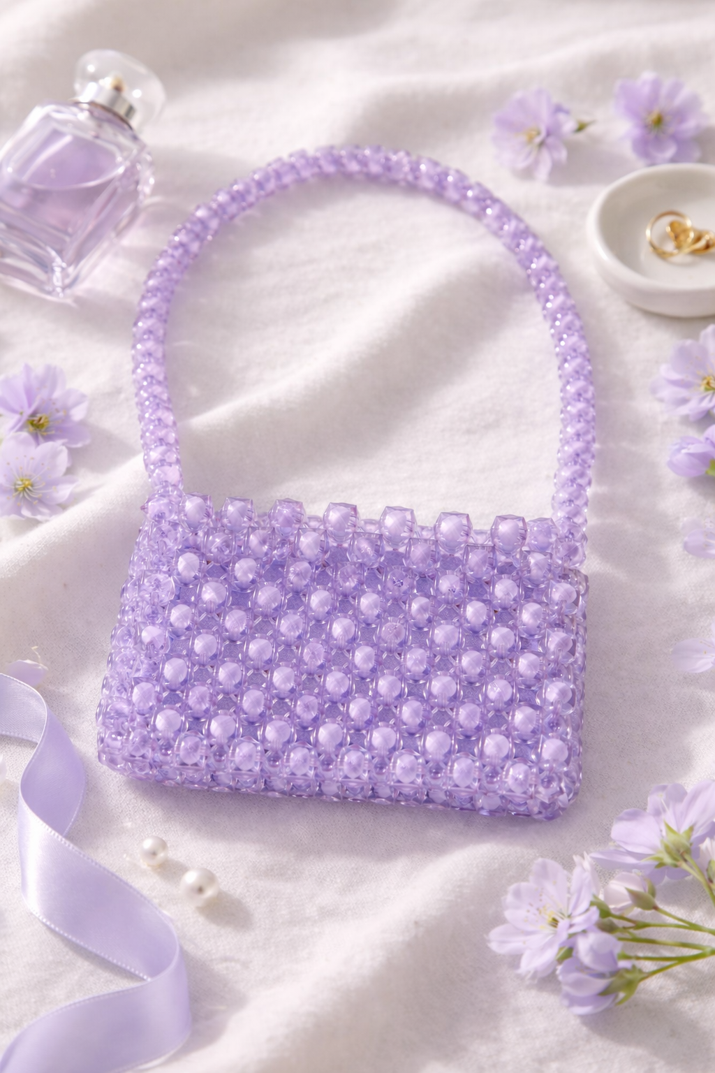 Crystal Beaded Mini Purse - Luxury Beaded Clutch Bag
