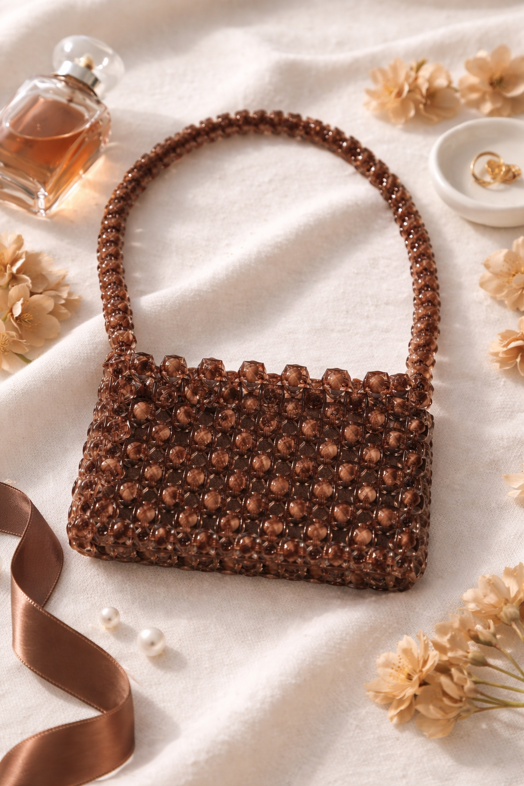 Crystal Beaded Mini Purse - Luxury Beaded Clutch Bag