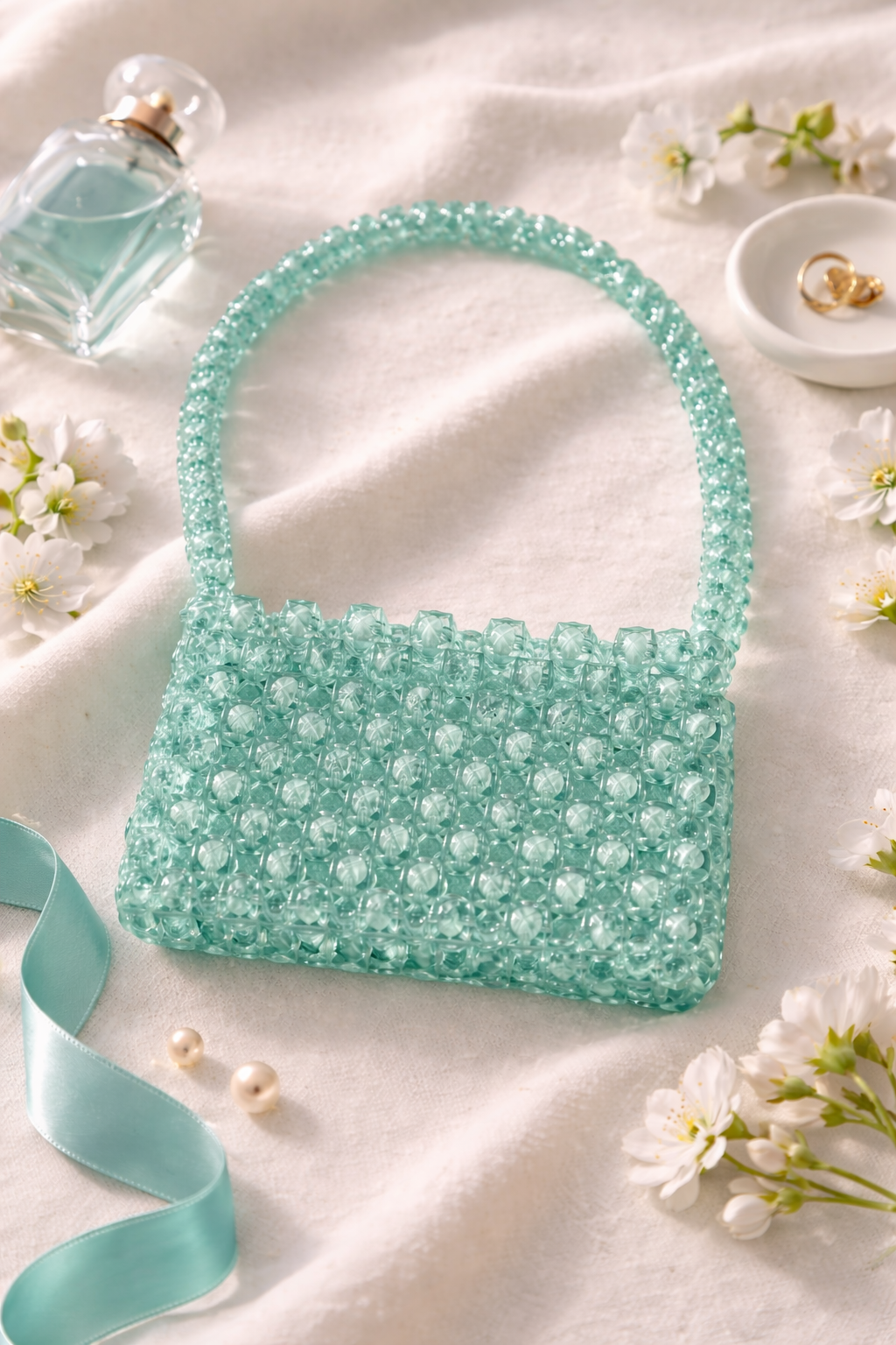 Crystal Beaded Mini Purse - Luxury Beaded Clutch Bag