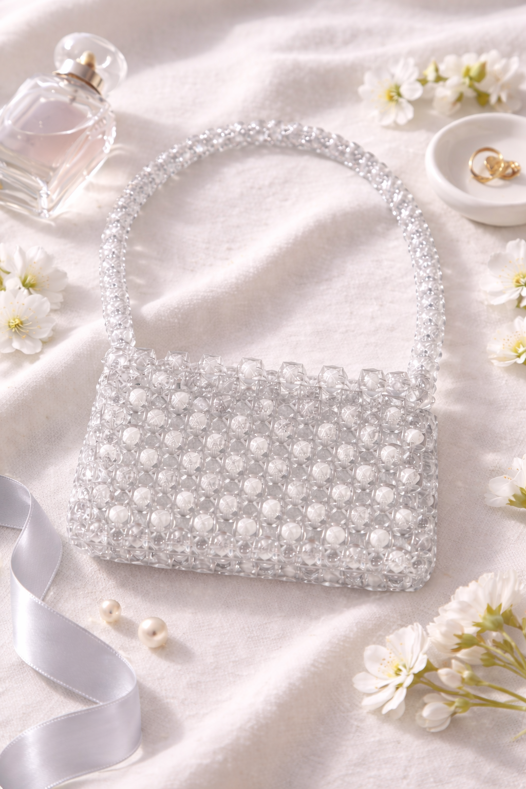 Crystal Beaded Mini Purse - Luxury Beaded Clutch Bag