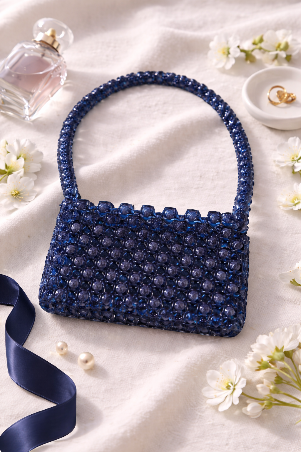 Crystal Beaded Mini Purse - Luxury Beaded Clutch Bag