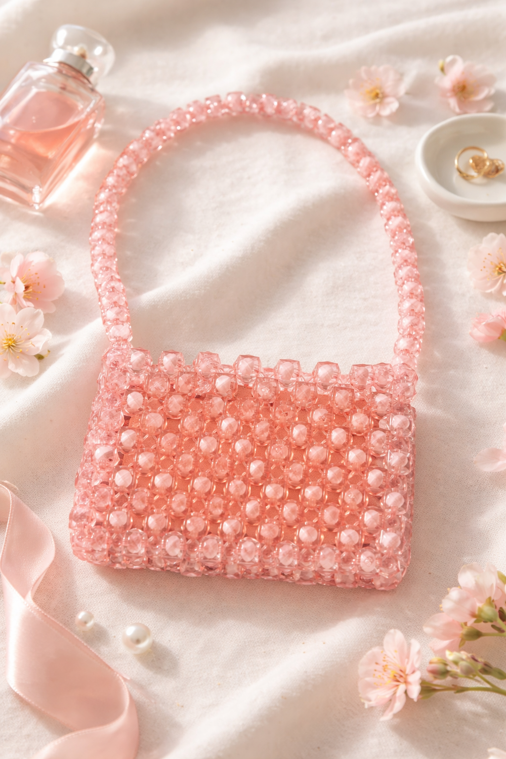 Crystal Beaded Mini Purse - Luxury Beaded Clutch Bag