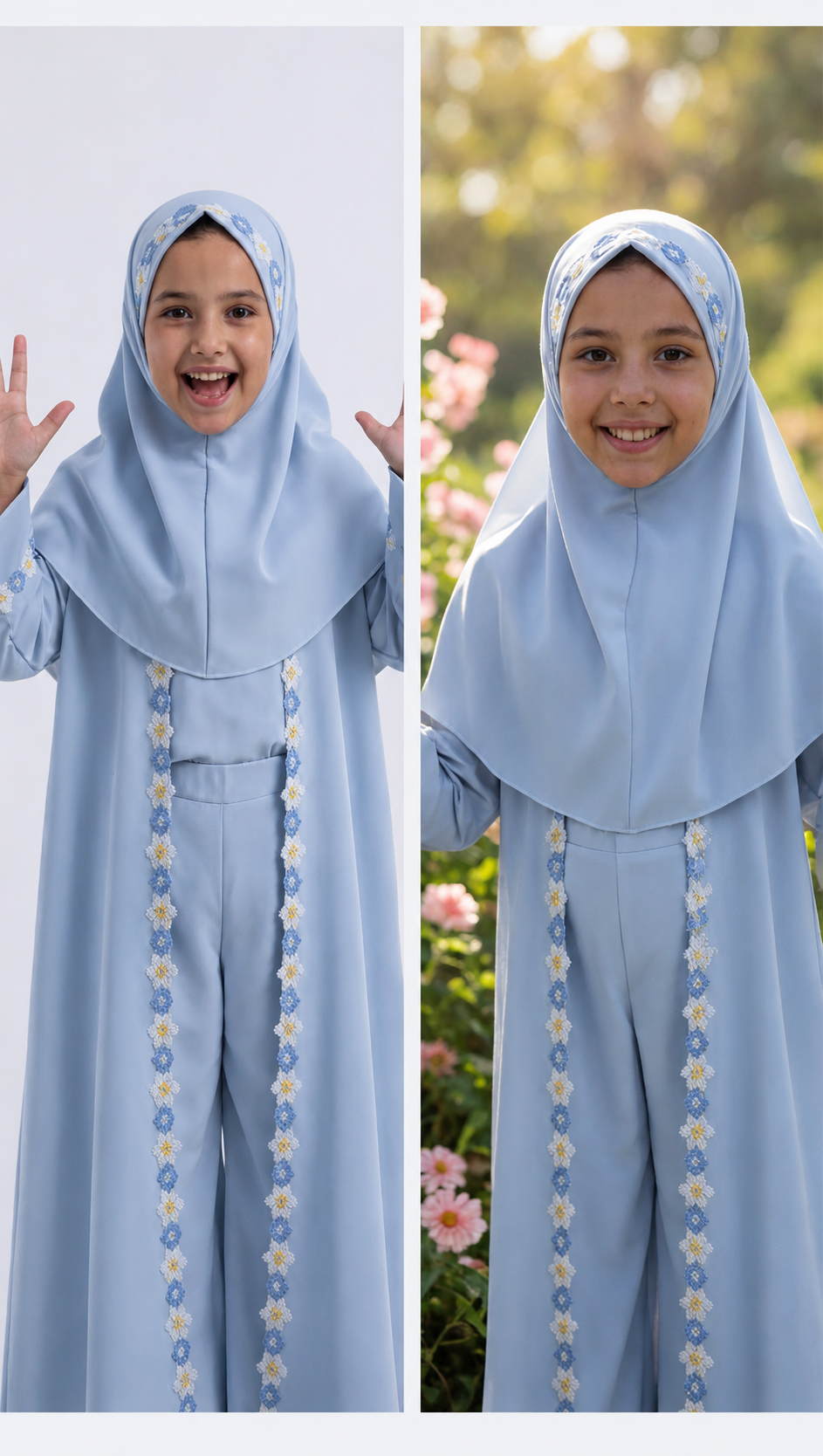 Fancy Kids Abaya with Hijab – Stylish Premium Abaya for Girls - Savvy Shopz