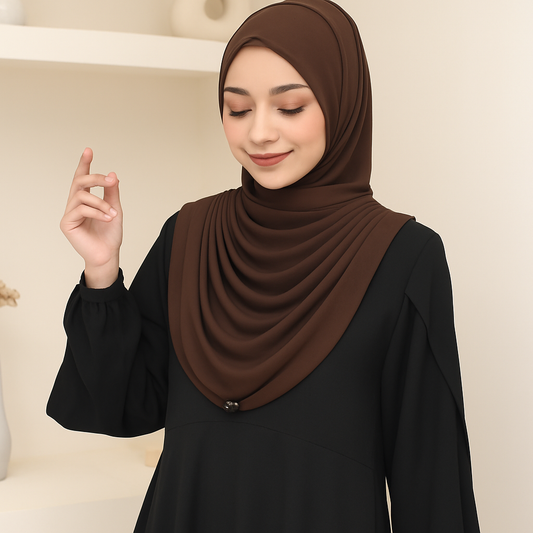 Dafi hijab set - One loop instant drappery hijab
