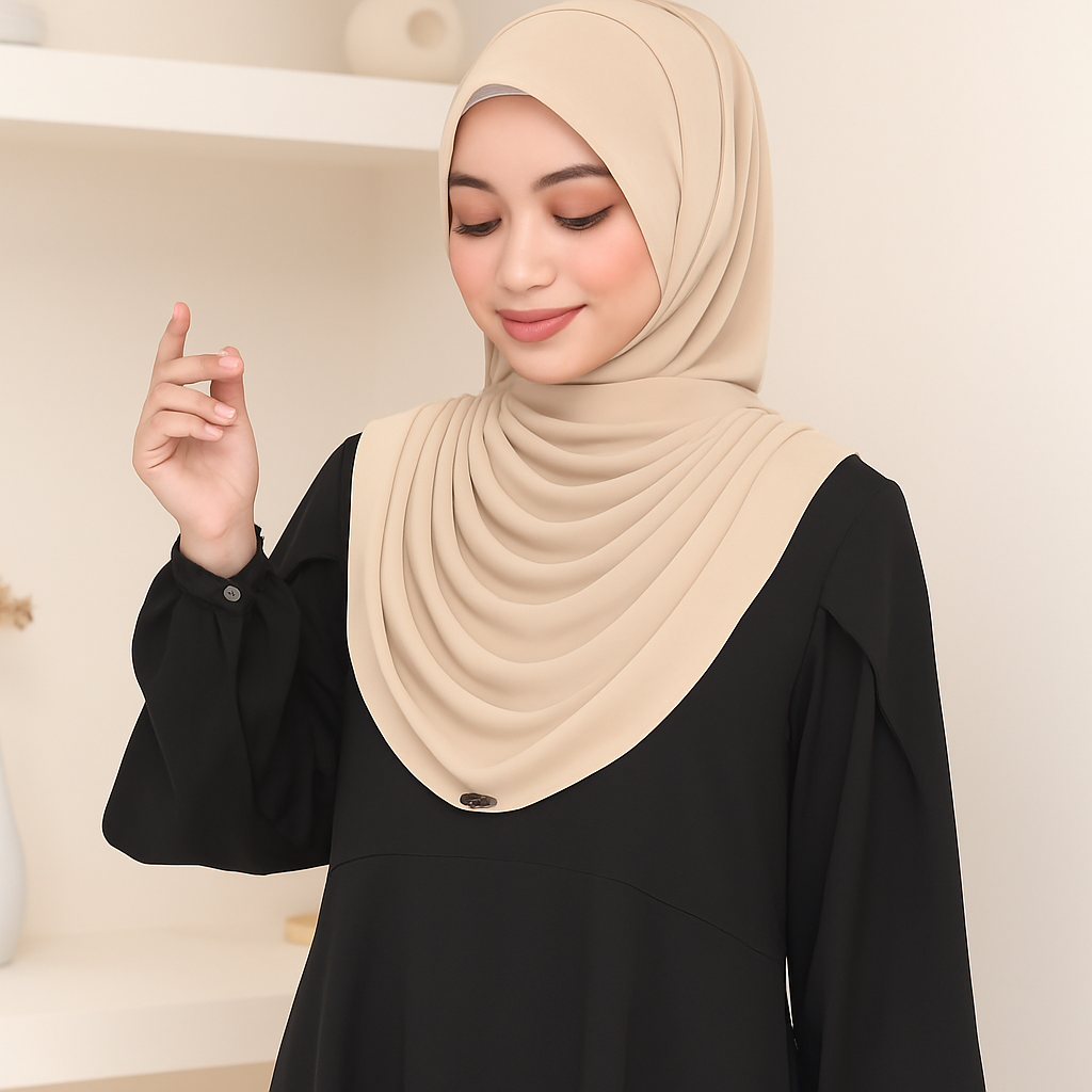 Dafi hijab set - One loop instant drappery hijab