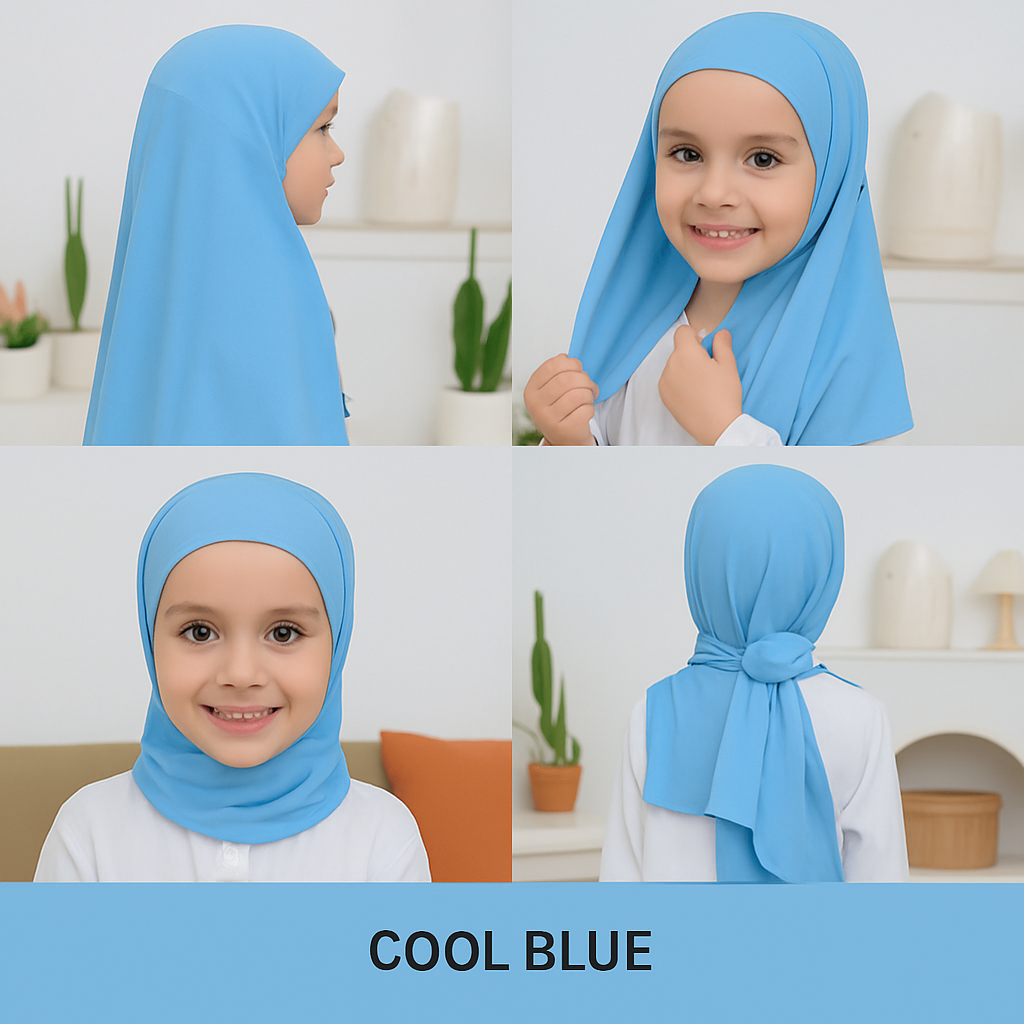 Kids Chiffon Hijab | Ready to Wear, Instant & School Hijab with cap
