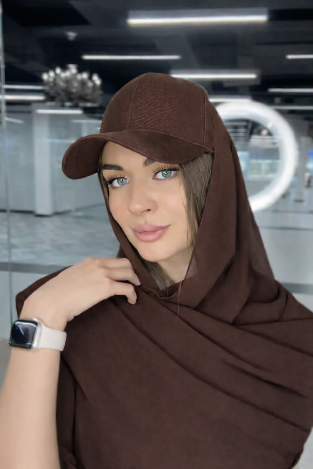 Chiffon Hijab with attach Hat