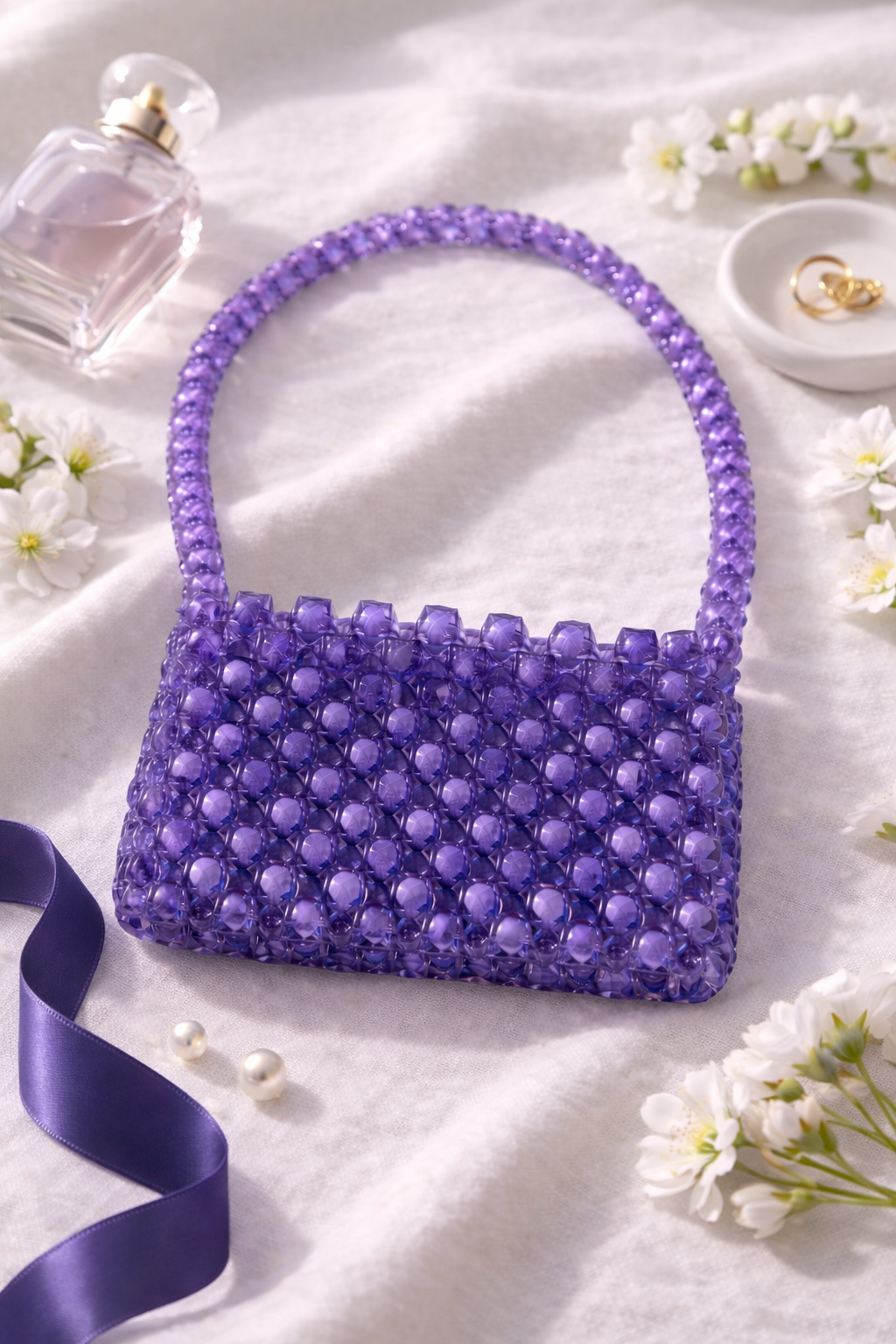 Crystal Beaded Mini Purse - Luxury Beaded Clutch Bag