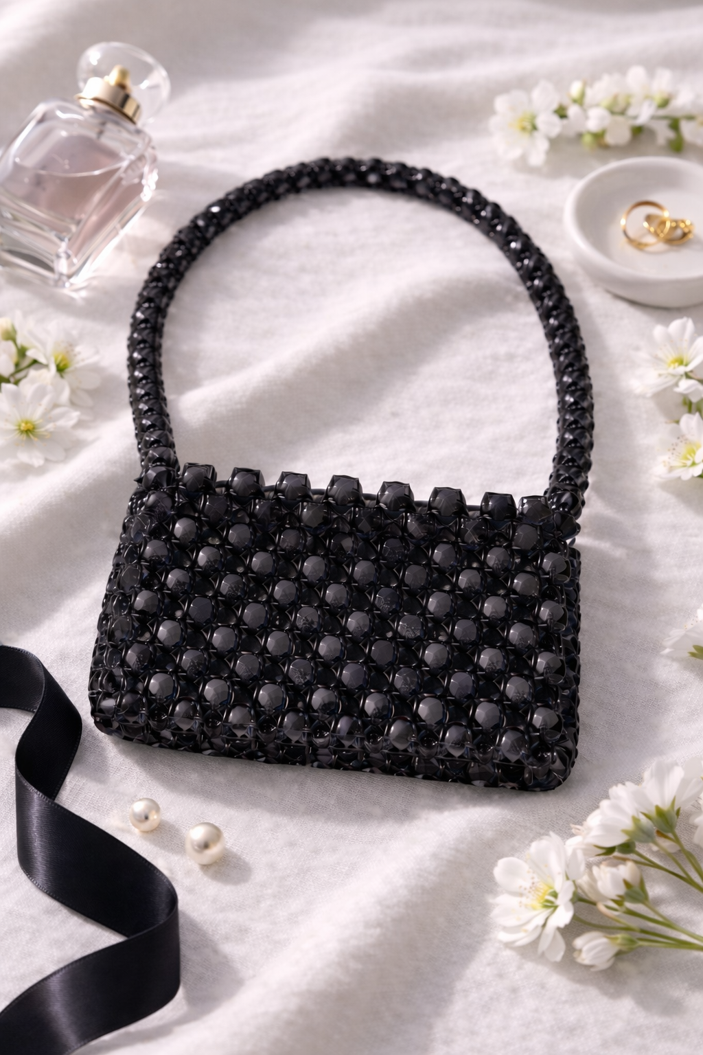 Crystal Beaded Mini Purse - Luxury Beaded Clutch Bag