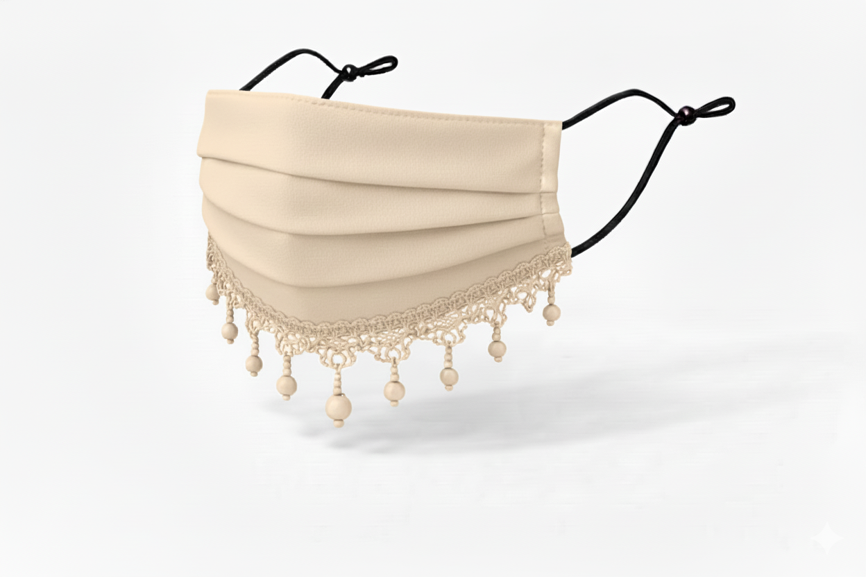 Jersey Pearl Lace Face Mask