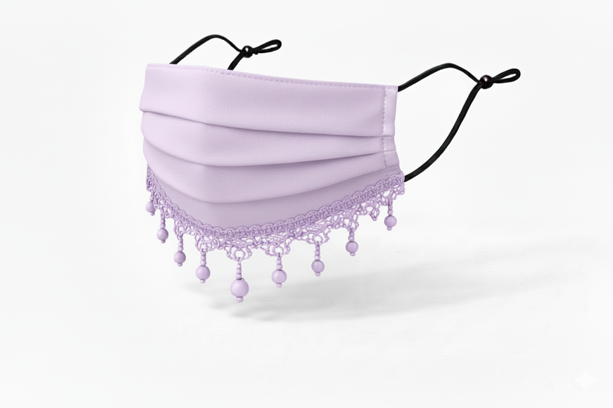 Jersey Pearl Lace Face Mask