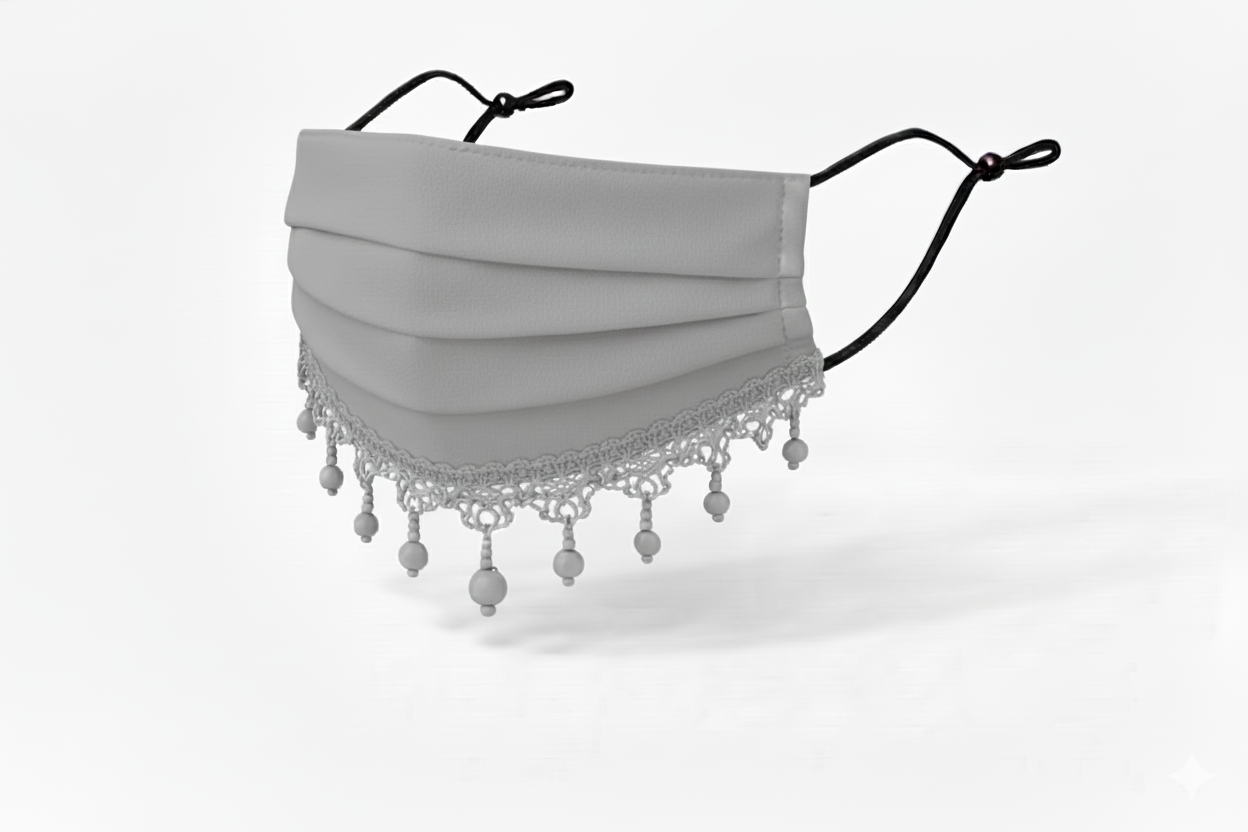 Jersey Pearl Lace Face Mask