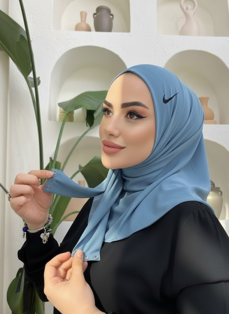 Button Jersey Hijab for Women - No pin Hijab