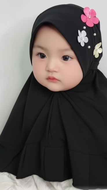 kids black khimar hijab for namaz pakistan comfortable jersey hijab for girls