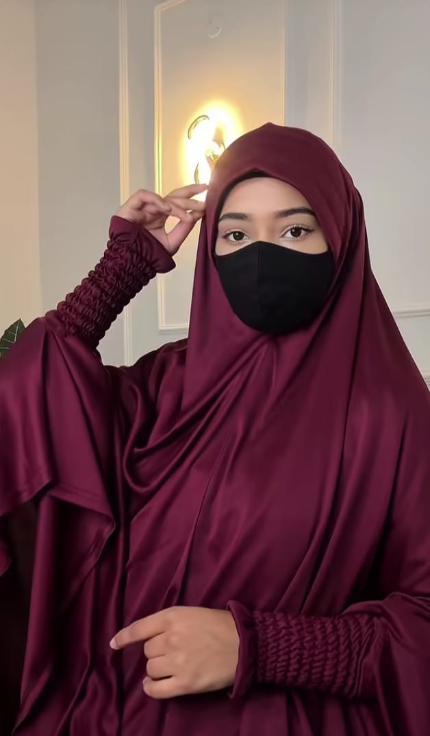 Maroon Full sleeves namaz chadar for women -prayer hijab pakistan