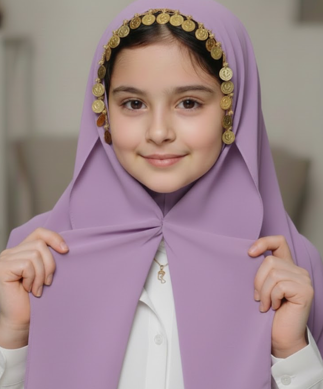 Fancy Magnet Kids Hijab - Magnet Hijab for Girls