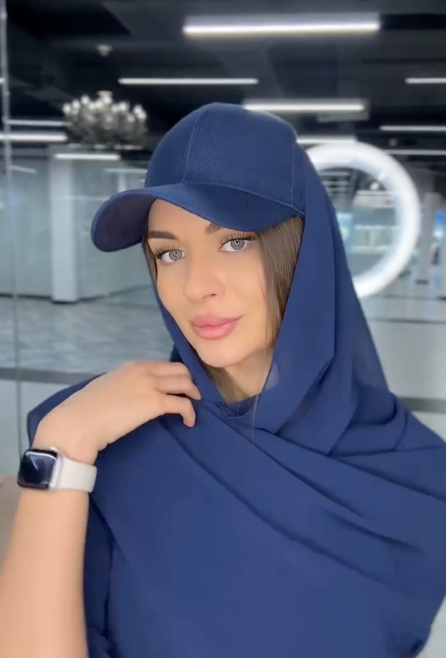 Chiffon Hijab with attach Hat