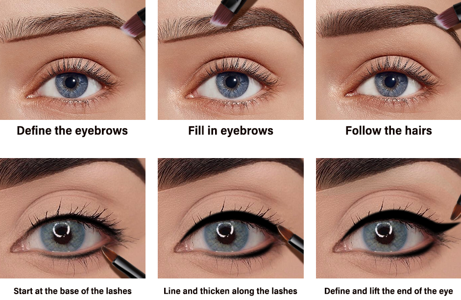 3 in 1 Eyebrow Powder Palette Kit - Soft and Natural Miss Lara