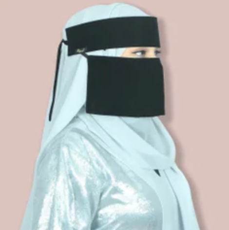 Square Shape Half Naqab - Simple Niqab