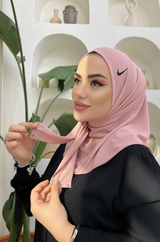 Button Jersey Hijab for Women - No pin Hijab