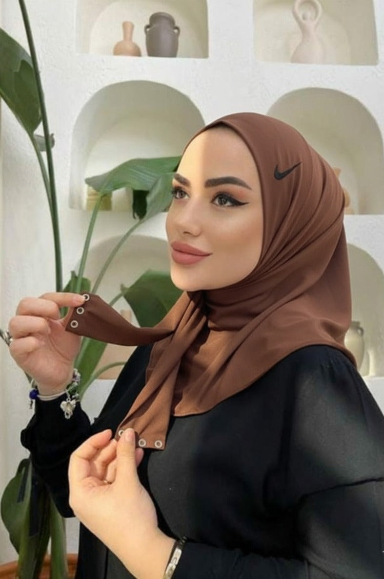 Button Jersey Hijab for Women - No pin Hijab