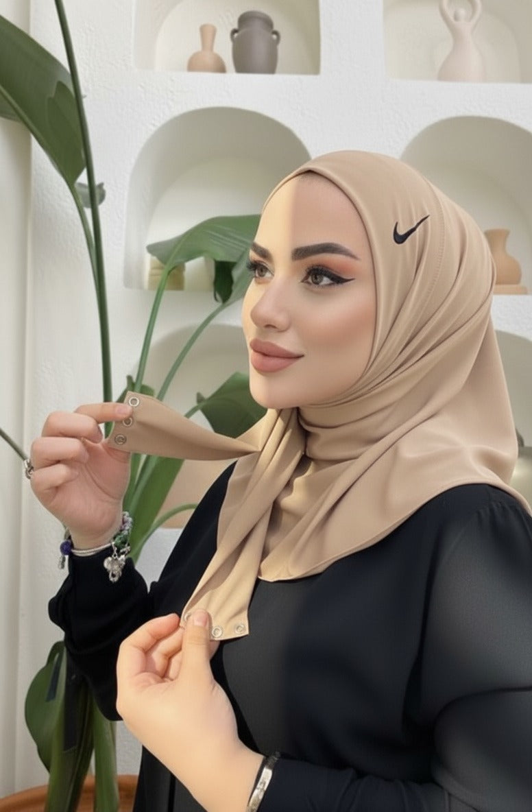 Button Jersey Hijab for Women - No pin Hijab