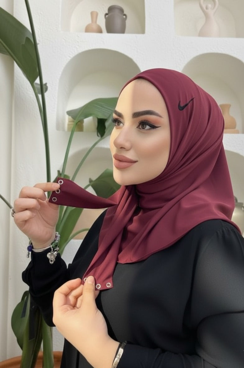 Button Jersey Hijab for Women - No pin Hijab