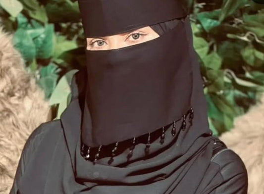 Half Square Shape Naqab with Lace