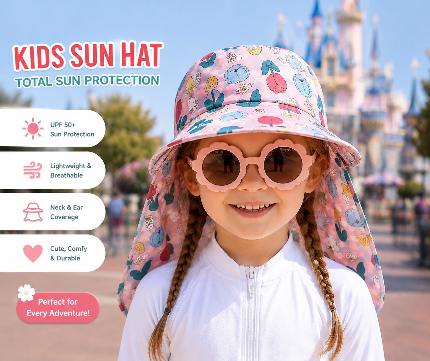 Kids Dhoop Cap | Sun Protection Hat for Boys & Girls