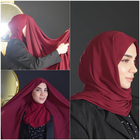 Ninja Hijab with attached cap - No pin hijab