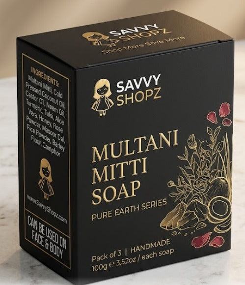 Pure Multani Mitti Glow Soap – Natural Oil Control & Acne Fighter