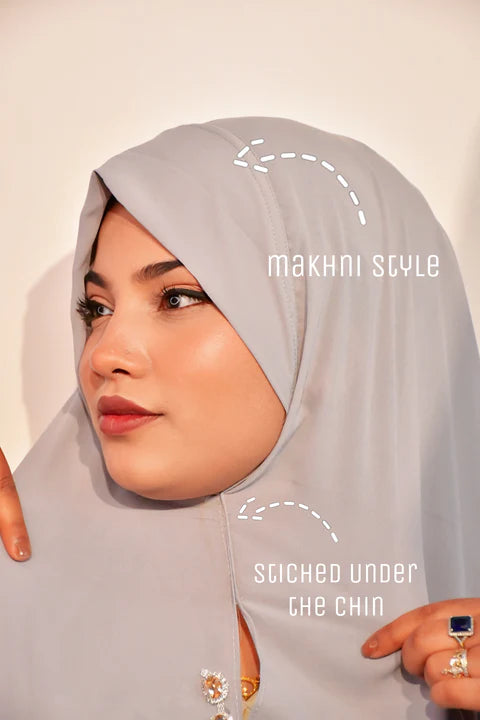 Habibi Queen Hijab: Ready-to-Wear Instant Hijab with Embellished Chain Detailing