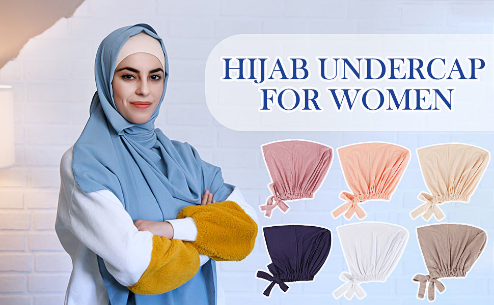 Women Hijab Cap with tie back closure