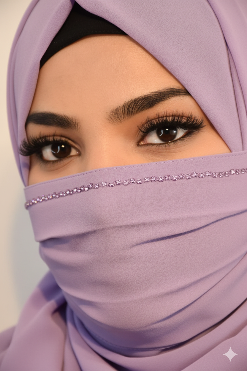 Lavender Hijab with Naqab for Modest Fashion – Savvy Shopz
