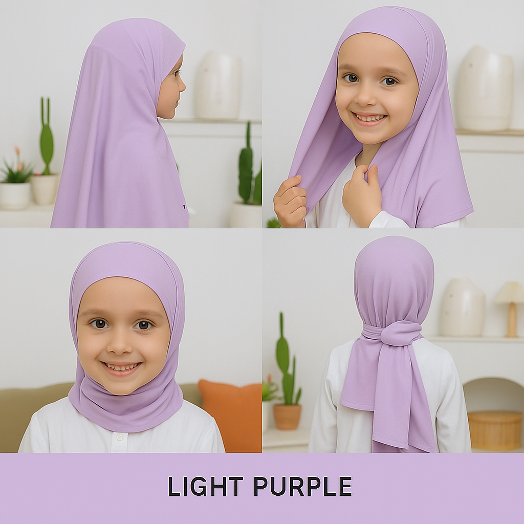 little noor pink instant hijab with inner cap soft jersey hijab for girls pakistan
