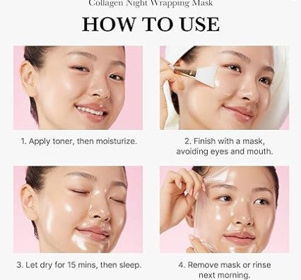 Alovera Glass skin Organic Face Glow Mask, Korean peel off Mask, Elasticity & Hydration Care, Reduces Sagging & Dullness - Hydrolyzed Collagen For Glowing Skin - Korean Skin Care,