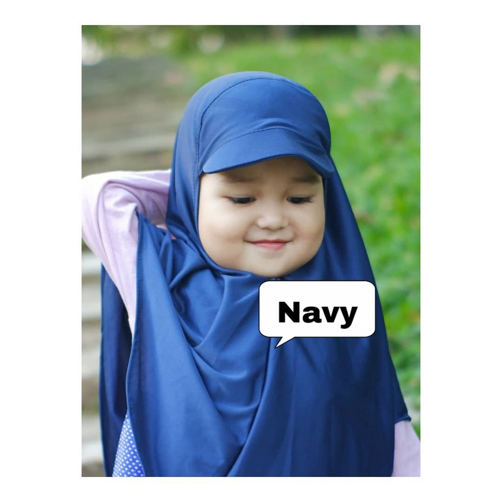 Sport Hijab Cap /  Summer Cap Hijab for Kids / Kids Hat Hijab